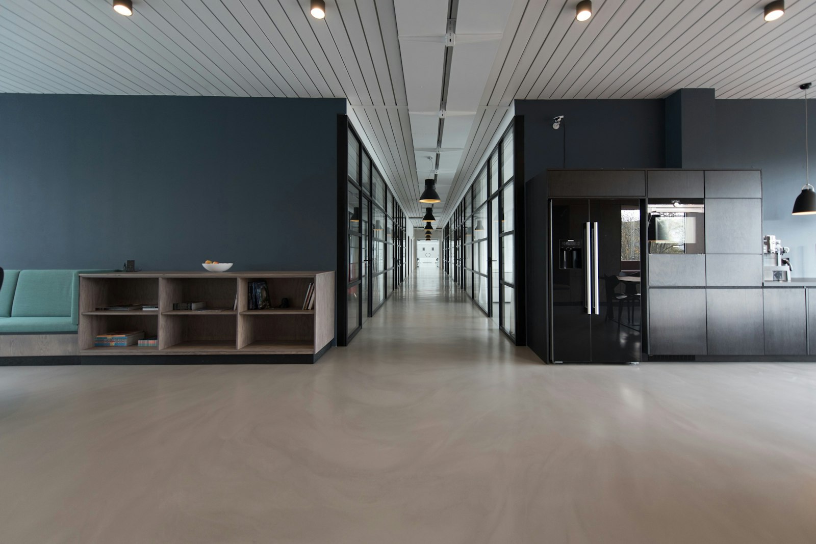 A modern architectural space filled with natural light